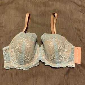 ThirdLove 36D 24/7 Lace Balconette Bra in Seafoam